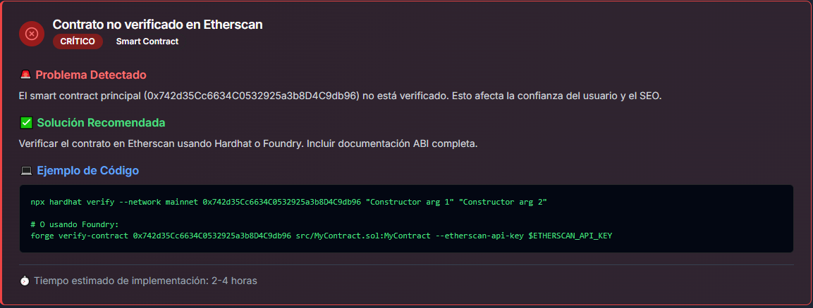 Captura de Optimización Web3